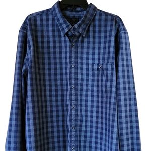 J. Crew Mens Blue Plaid Button Down Shirt, Size XXL